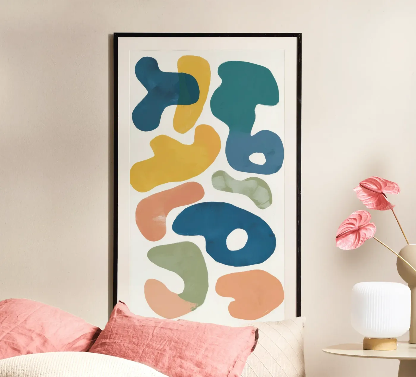 Playful Pebble Pattern poster by Veil Maya