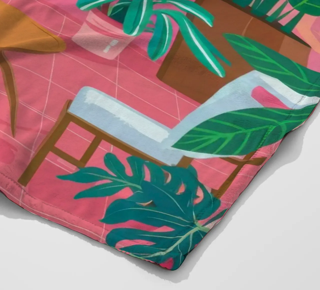 Maximalist Sofa Serenity fleece blanket by Flock Reverie