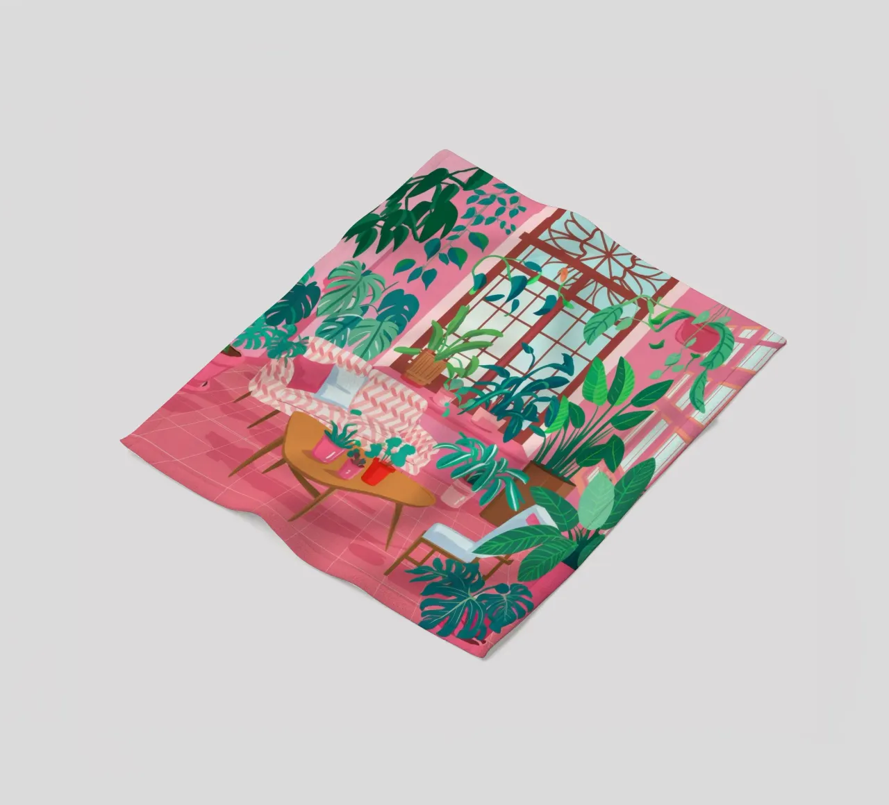 Maximalist Sofa Serenity fleece blanket by Flock Reverie
