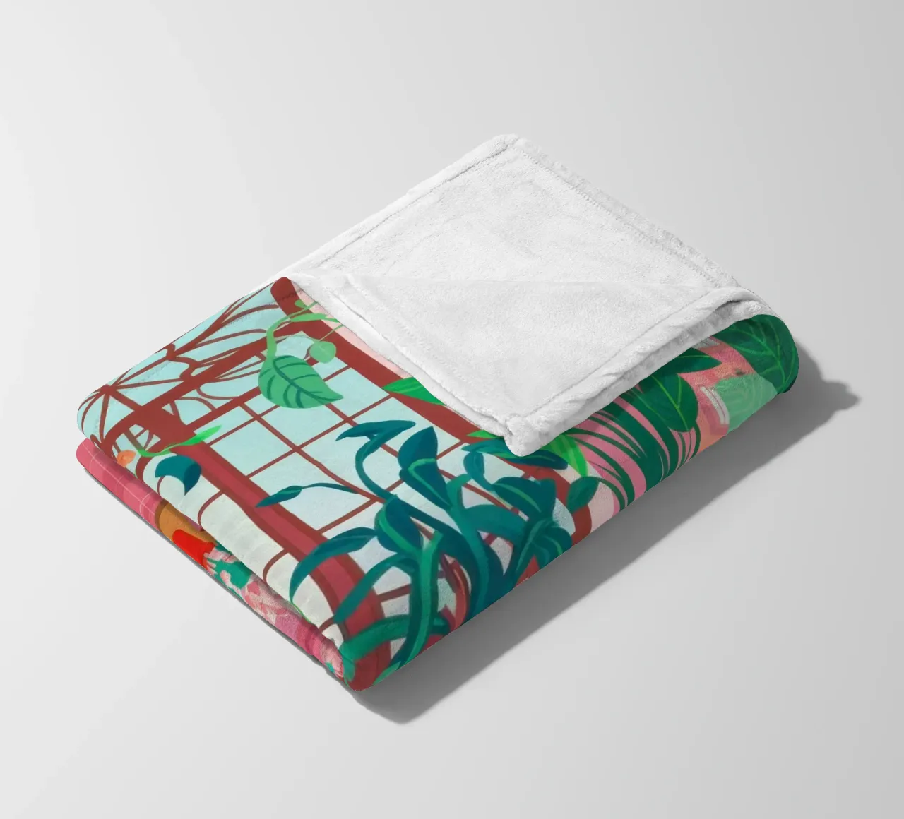 Maximalist Sofa Serenity fleece blanket by Flock Reverie