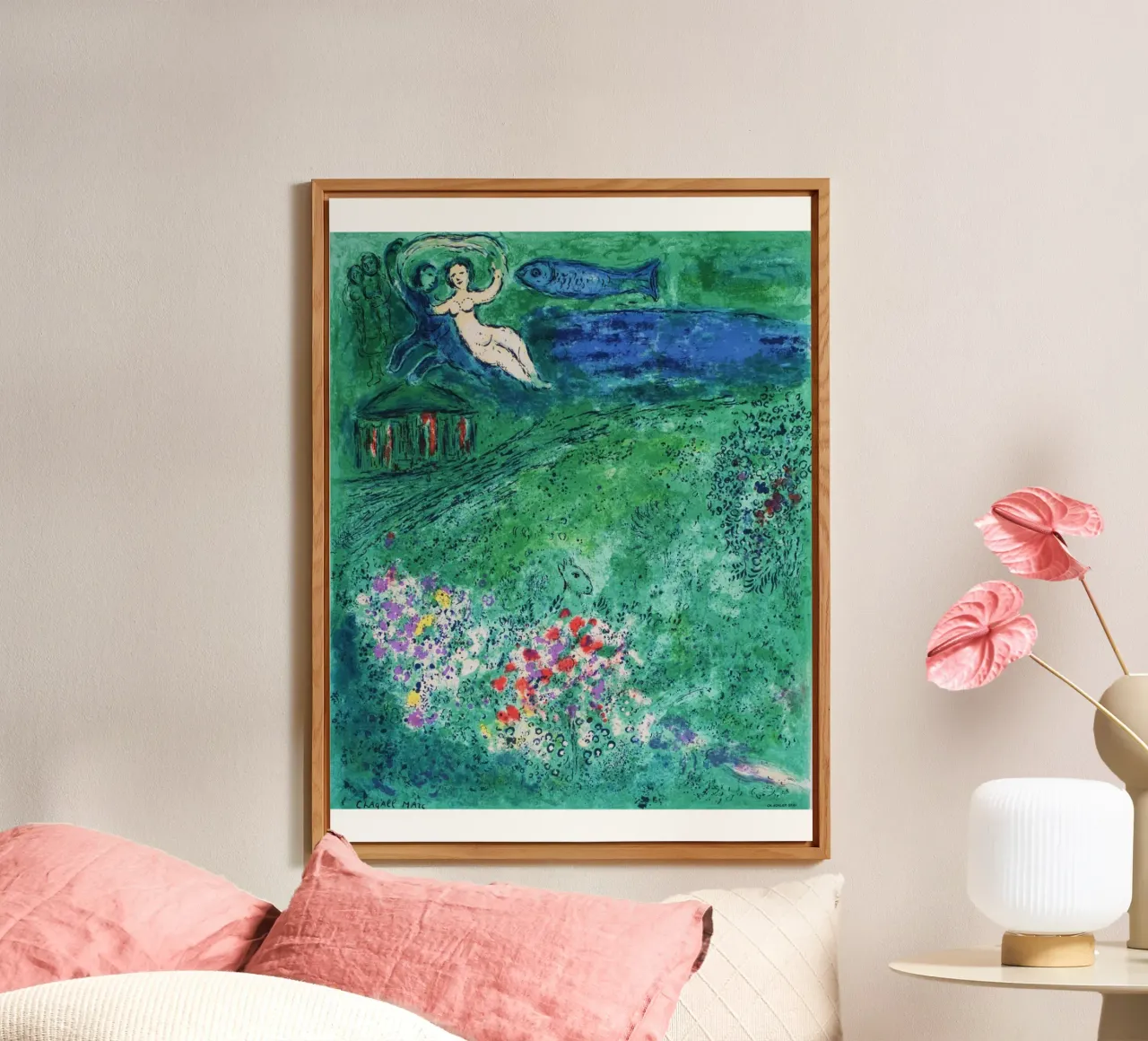 MARC CHAGALL (Dopo) Il frutteto Le verger 1973 alluminio dibond da Noel Franecki