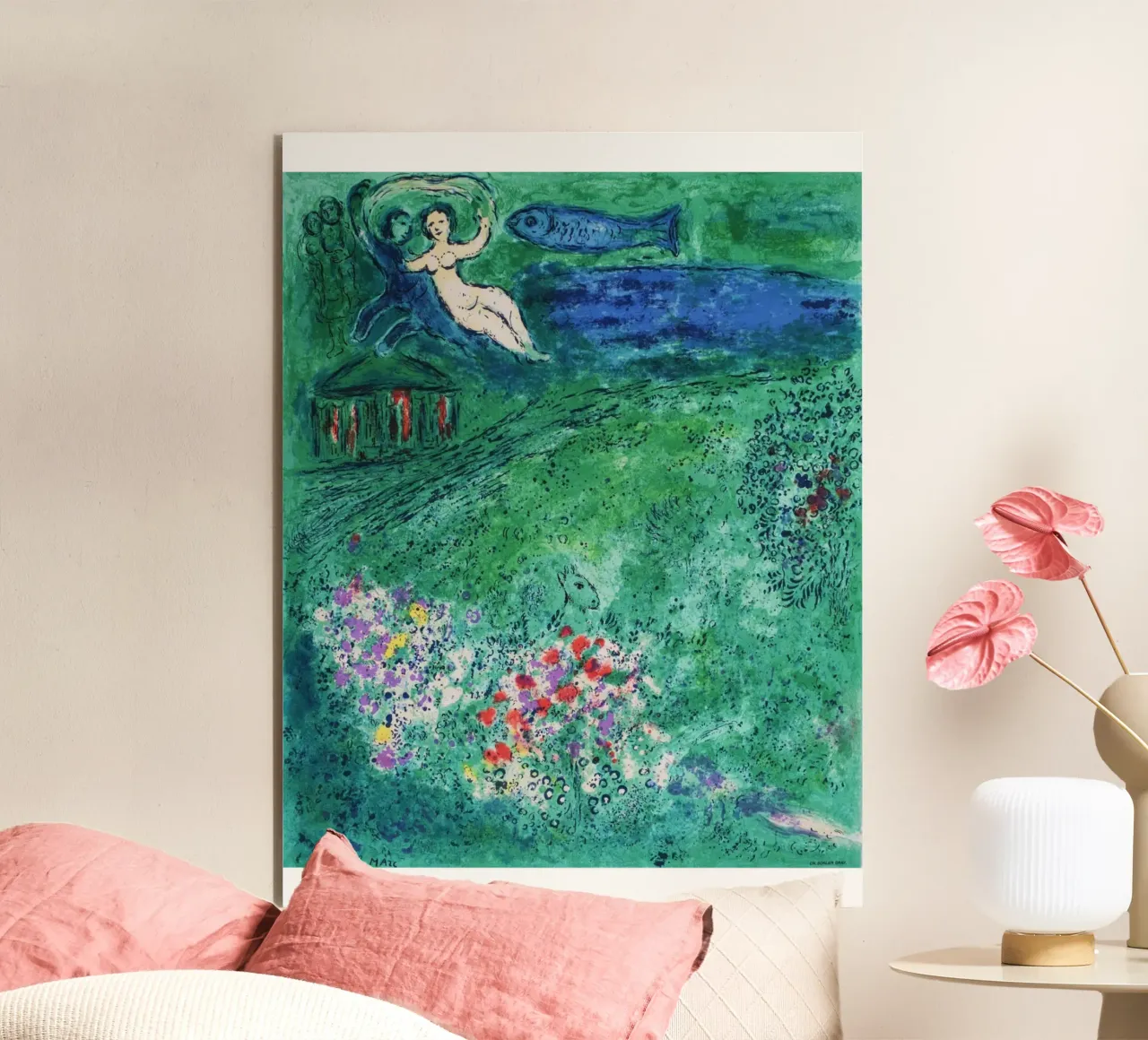 MARC CHAGALL (Dopo) Il frutteto Le verger 1973 alluminio dibond da Noel Franecki