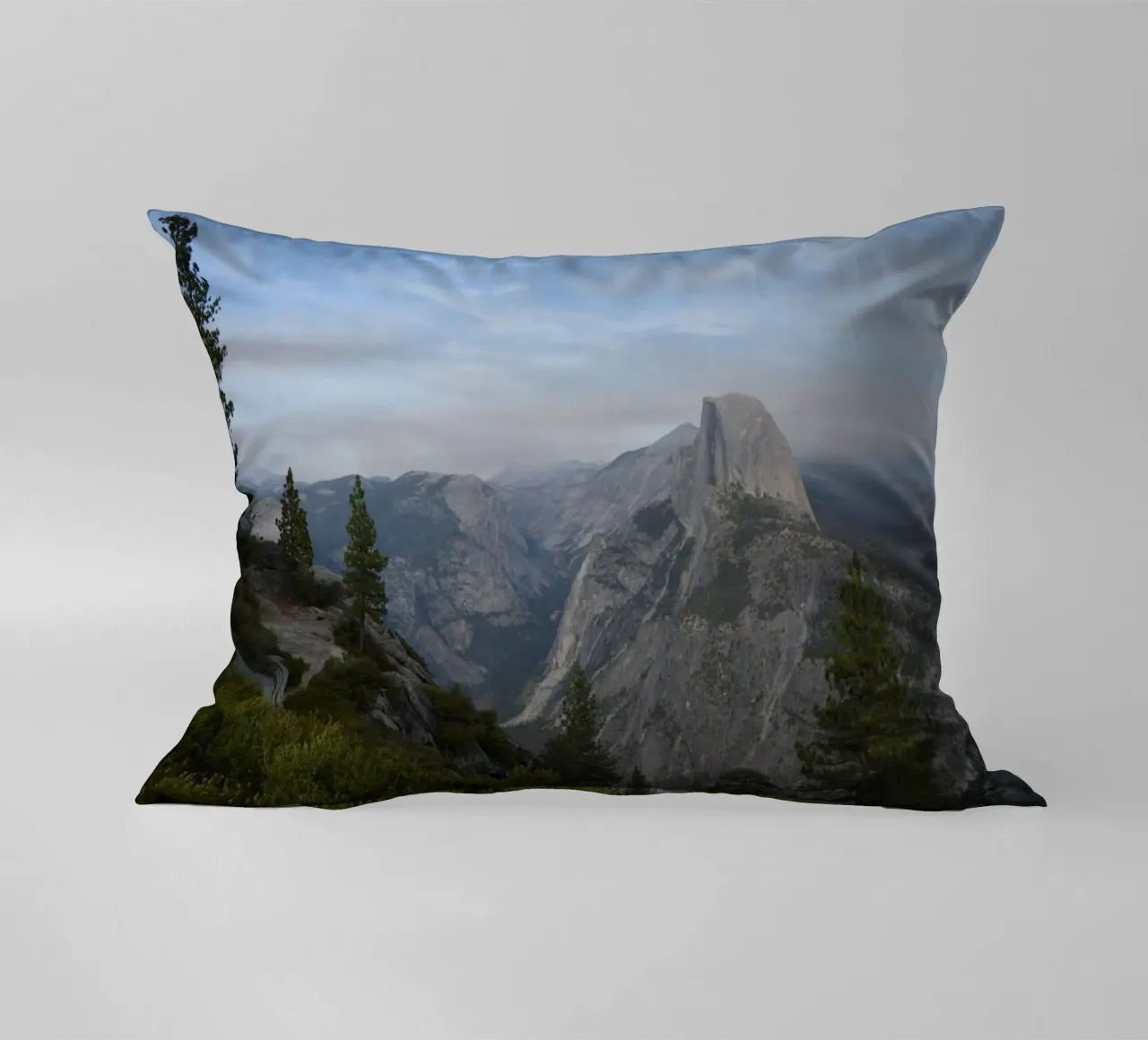 Half Dome in Yosemite National Park decorative cushion by byrieneke