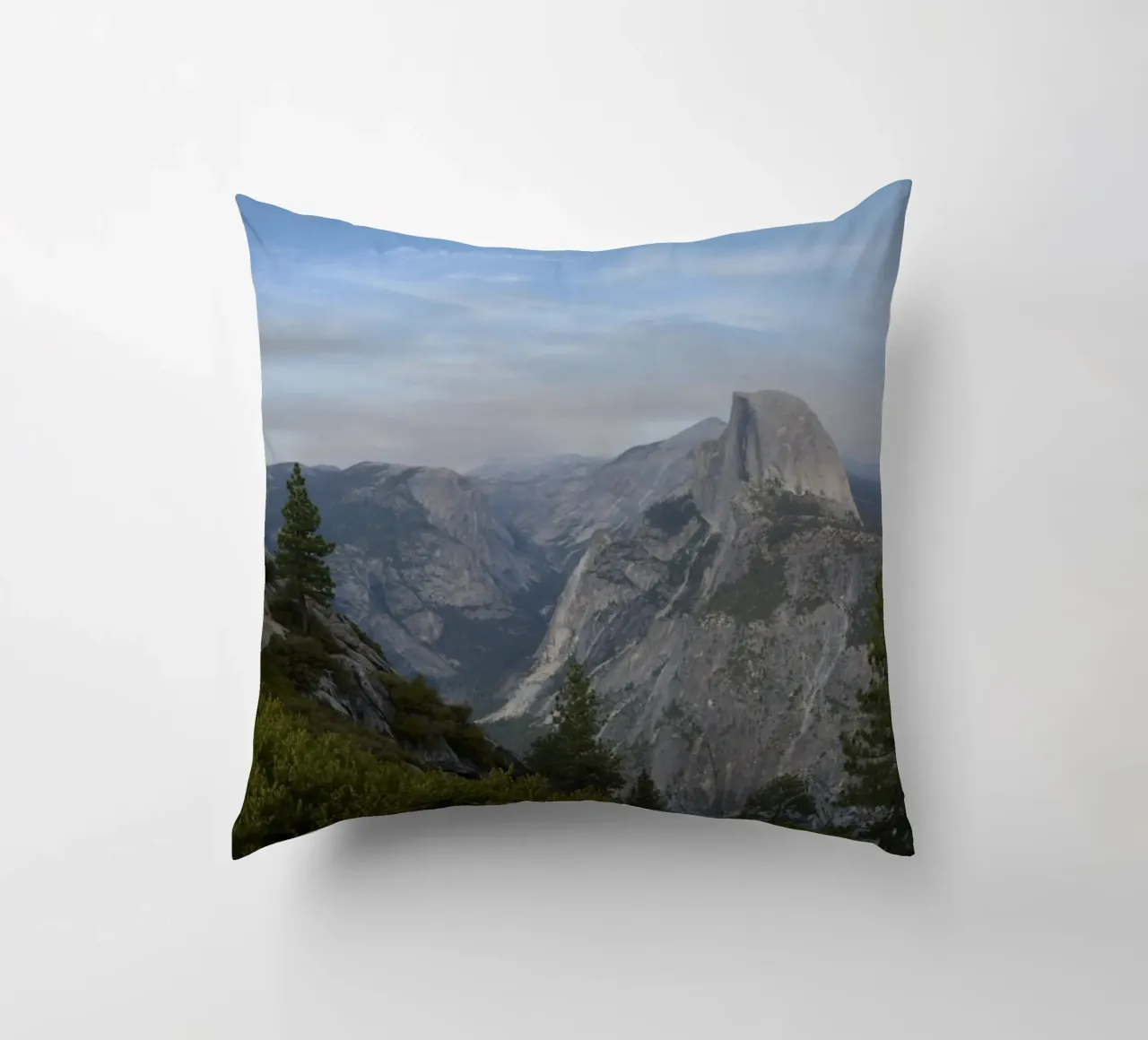 Half Dome in Yosemite National Park decorative cushion by byrieneke