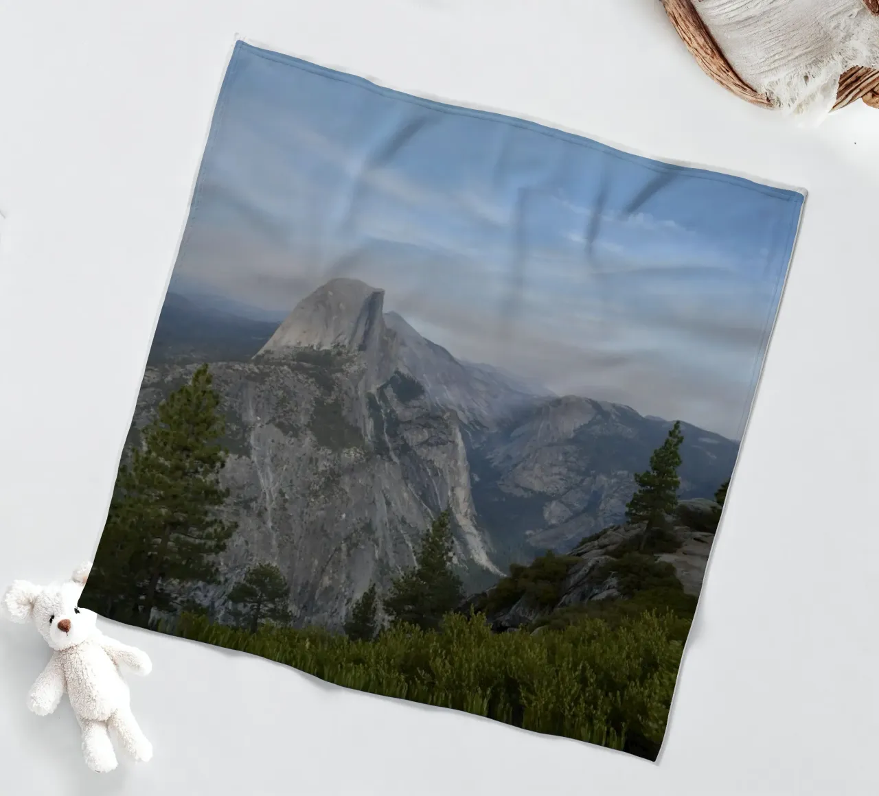 Half Dome in Yosemite National Park fleece blanket by byrieneke