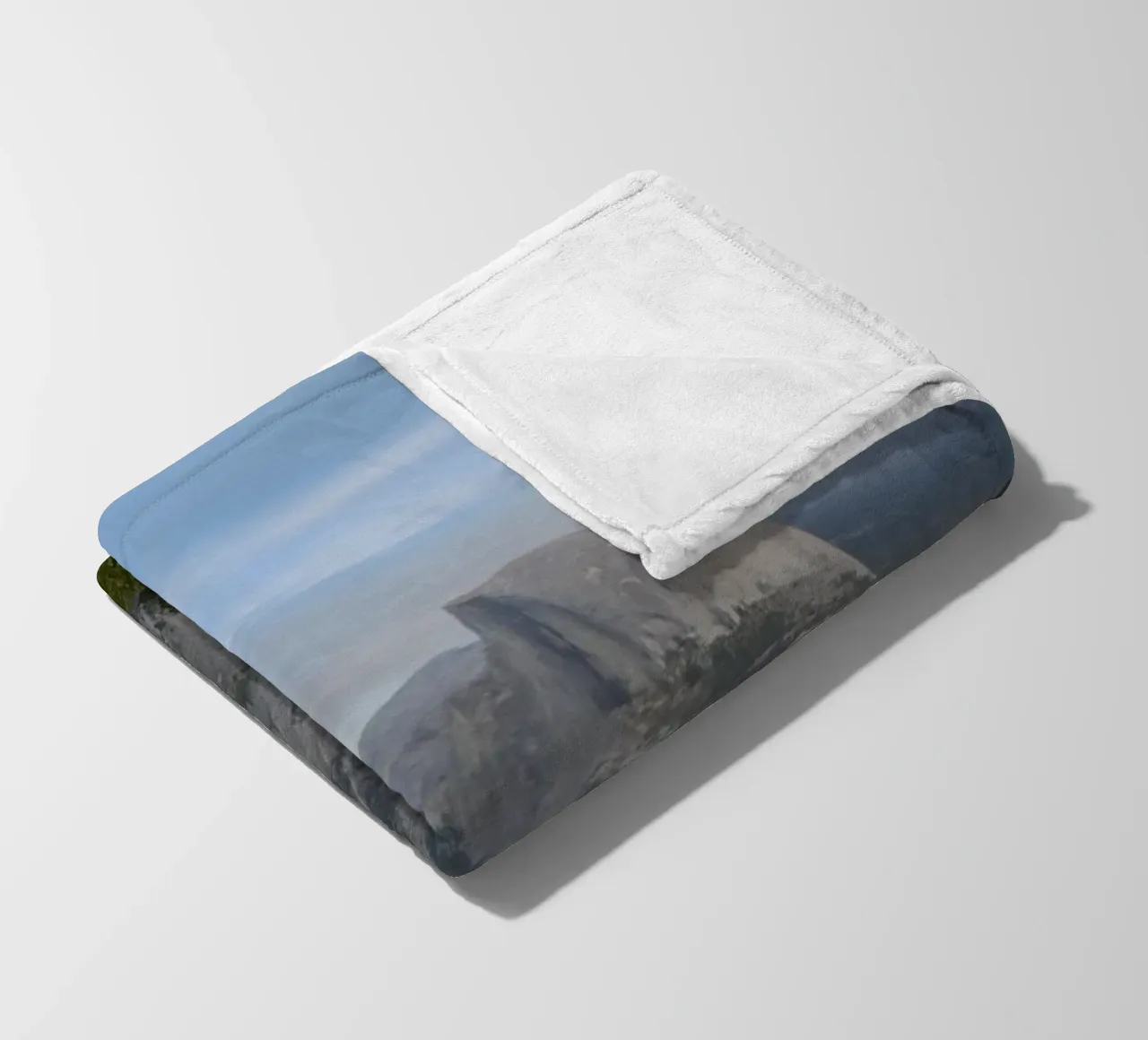 Half Dome in Yosemite National Park fleece blanket by byrieneke
