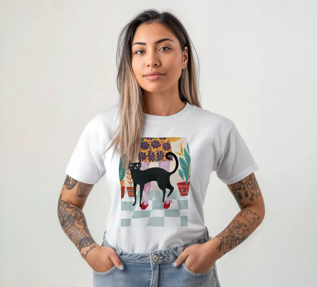 Musa felina Boho t-shirt da Prism Ritual