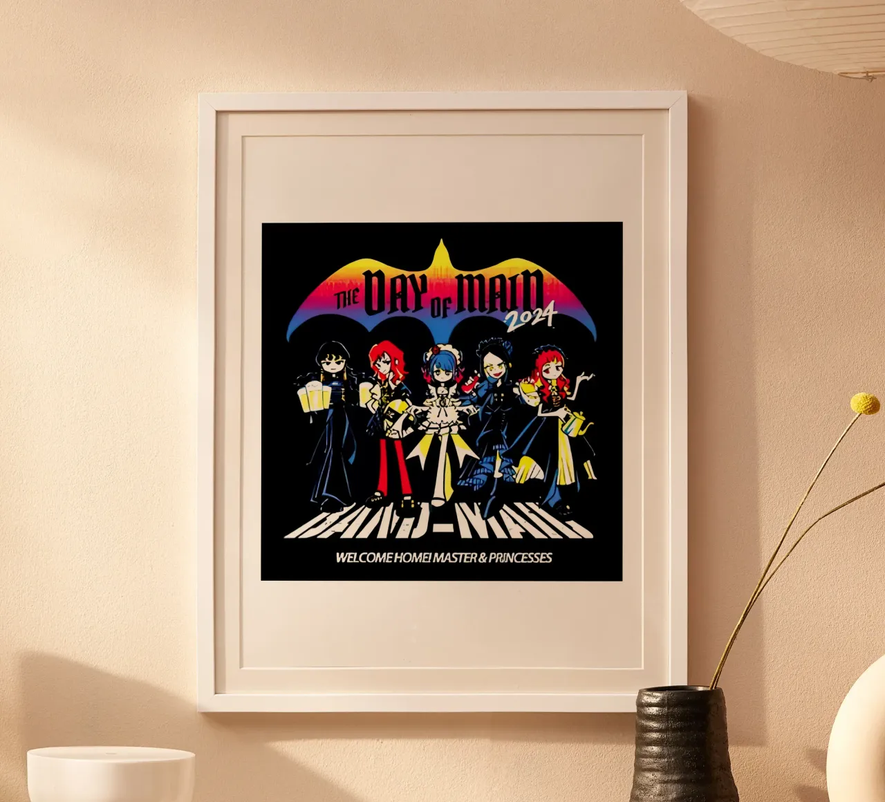 Il giorno della banda dell'uomo cameriera poster con telaio in plastica da BAND MUSIC