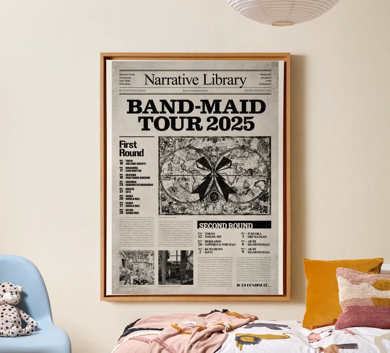 Narrative Library Band Maid Tour canvas met Baklijst van BAND MUSIC