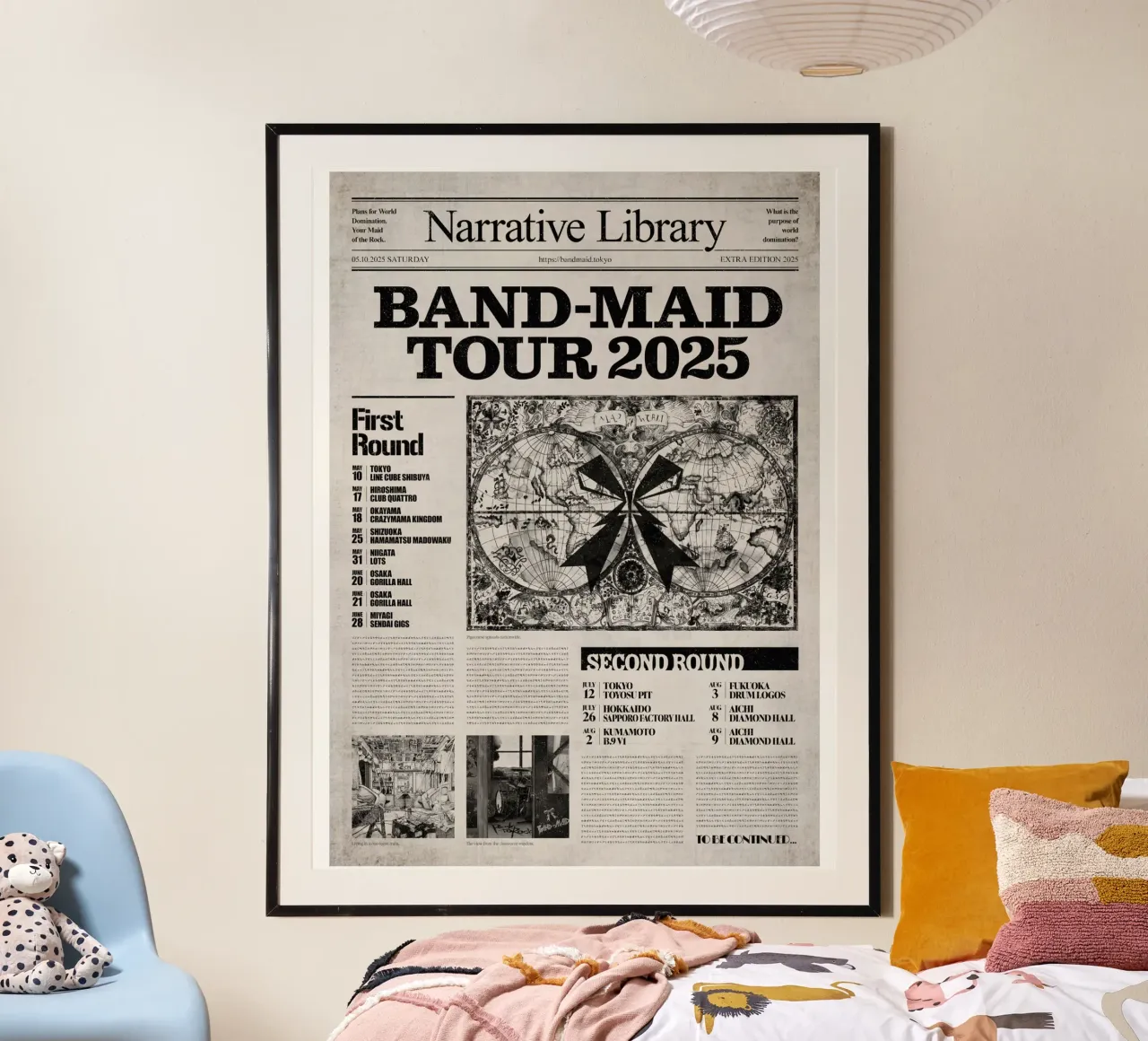 Biblioteca Narrativa Band Maid Tour poster con telaio in plastica da BAND MUSIC