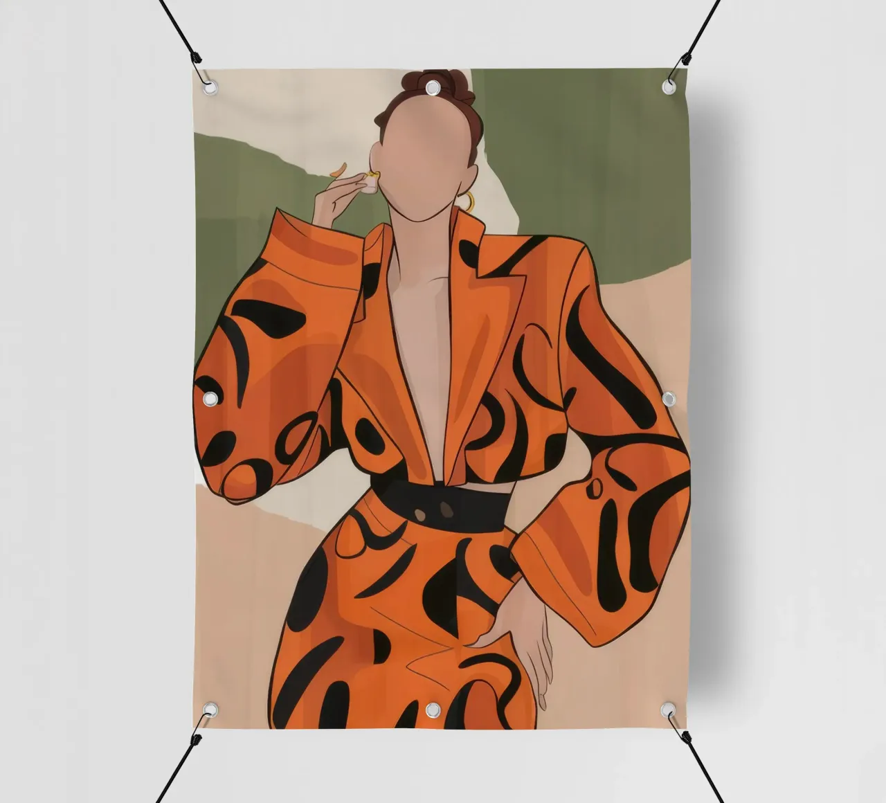 Fierce in stampa tigrata telo in pvc da Flock Reverie