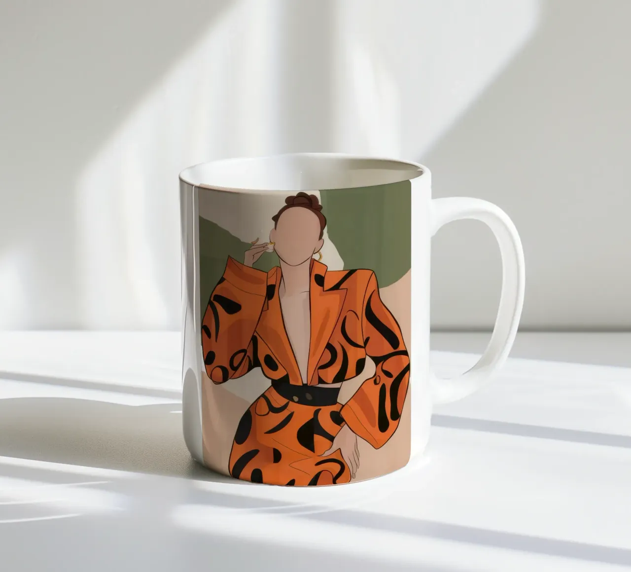 Fierce in stampa tigrata tazza in ceramica da Flock Reverie