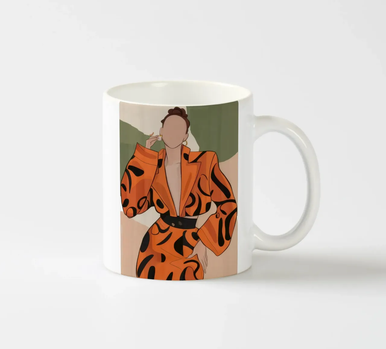 Fierce in stampa tigrata tazza in ceramica da Flock Reverie
