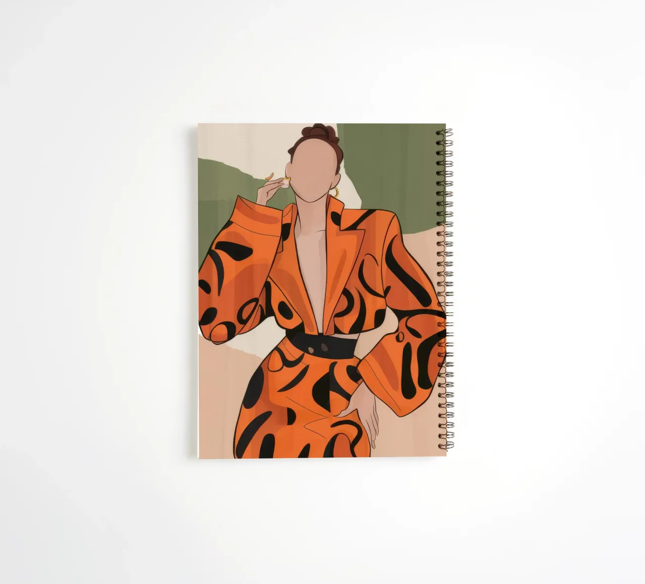 Fierce in Tiger Print spiral notebook by Flock Reverie