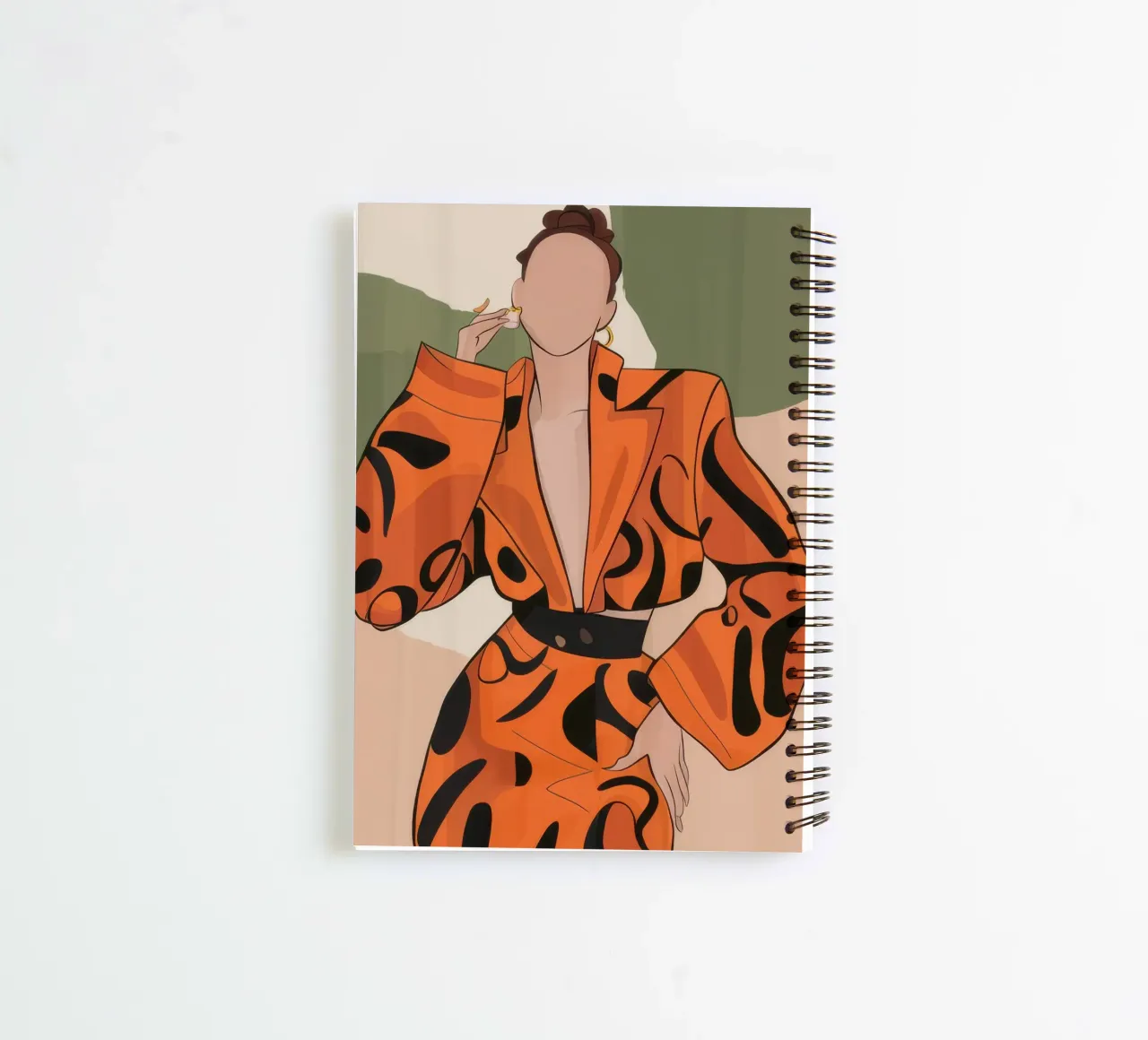 Fierce in Tiger Print spiral notebook by Flock Reverie