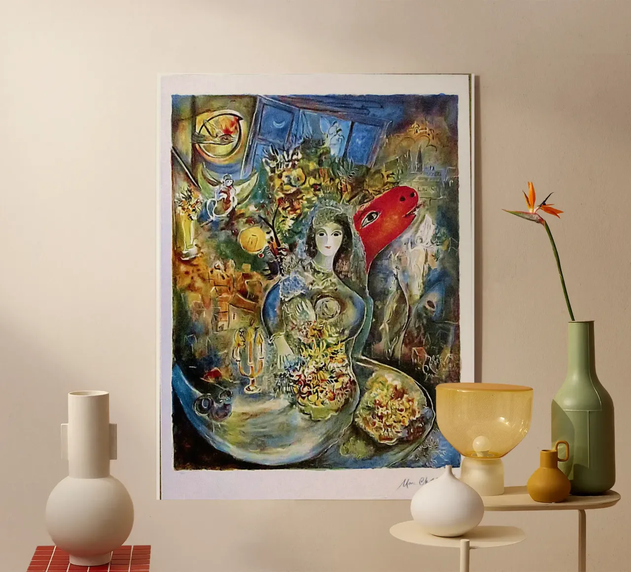 Marc Chagall BELLA Facsimile plexiglass da Noel Franecki