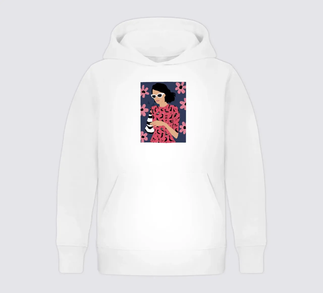 Vogue florale féline sweat à capuche enfant de Prism Ritual
