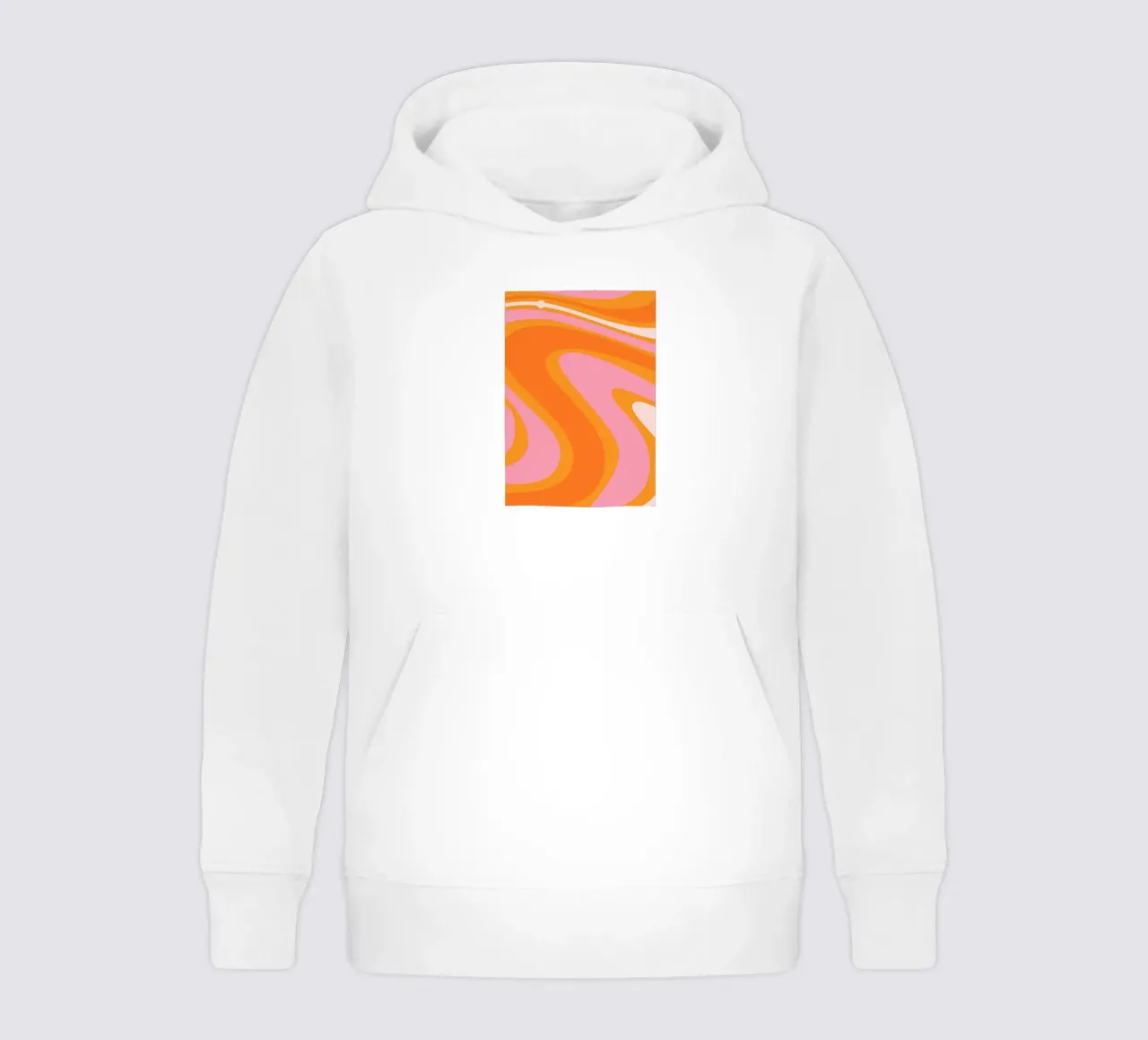 Vibrant Wavy Retro Pattern kids hoodie by The Art Club