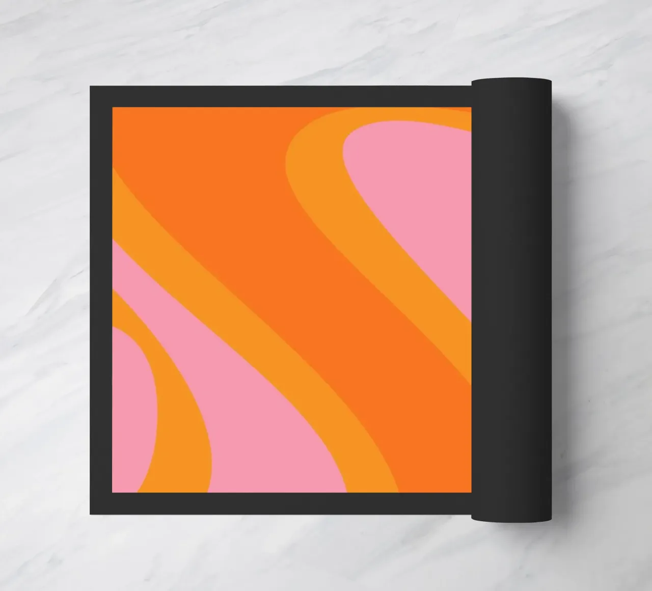 Vibrante motivo retrò ondulato zerbino da The Art Club