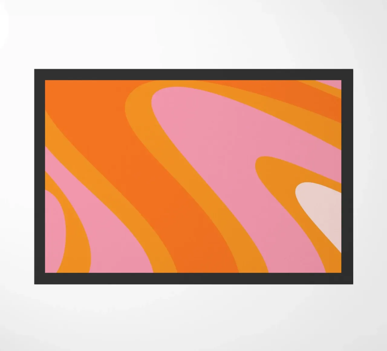 Vibrant Wavy Retro Pattern doormat by The Art Club