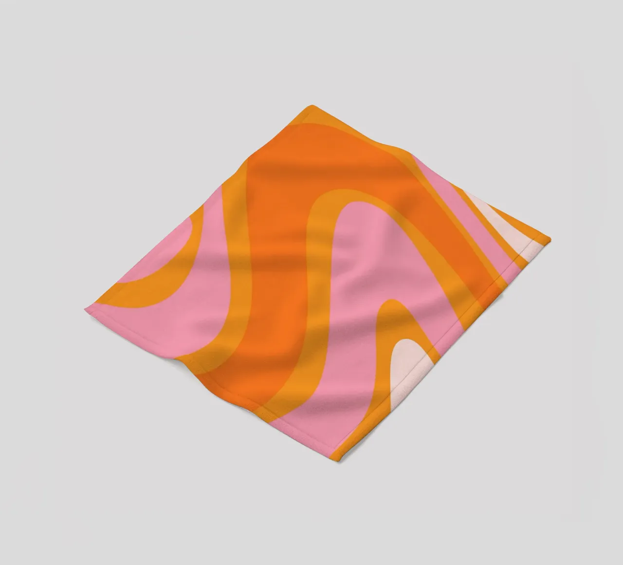 Vibrant Wavy Retro Pattern fleece blanket by The Art Club