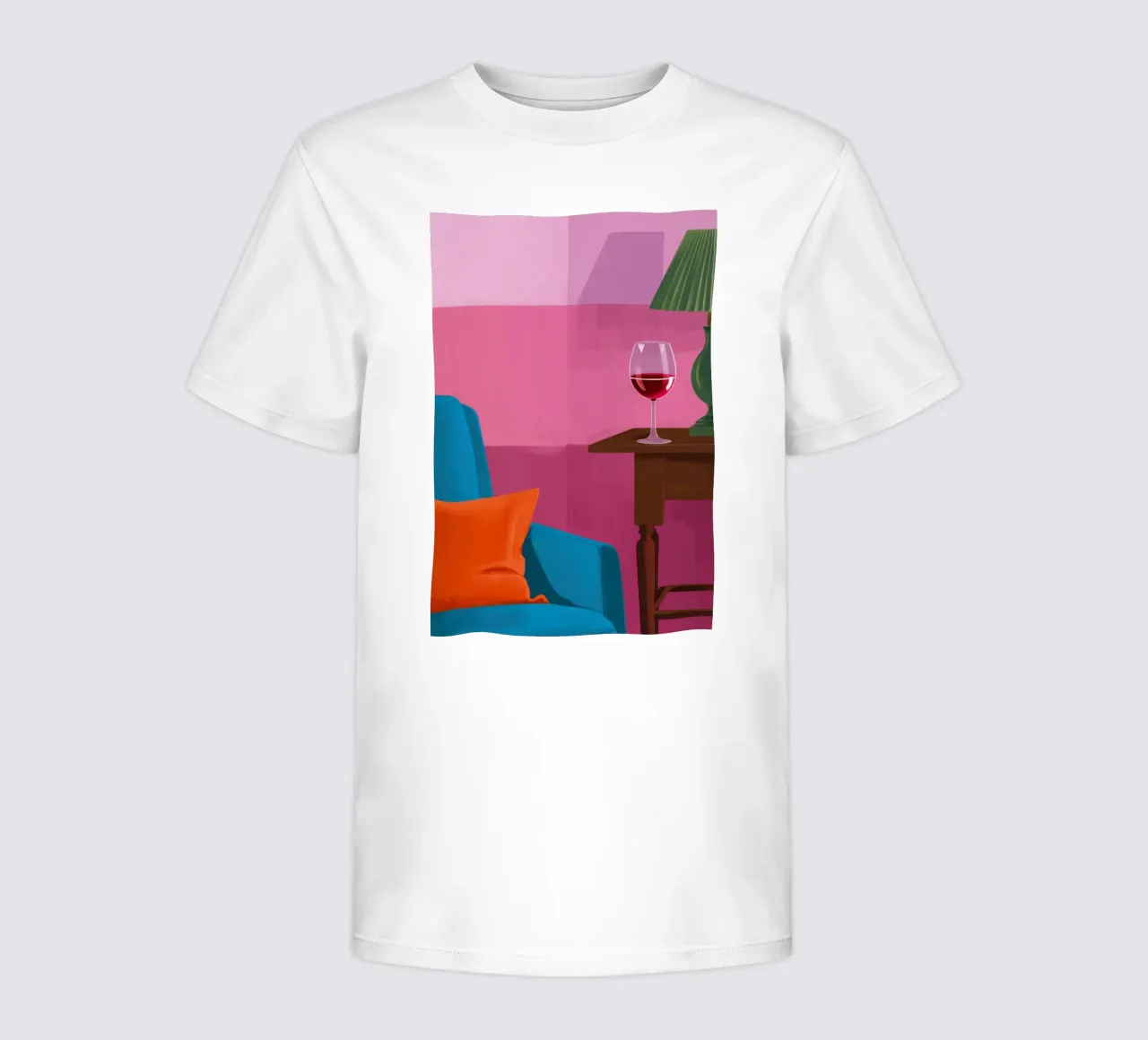 Abendwein Einsamkeit Kinder T-Shirt von Veil Maya