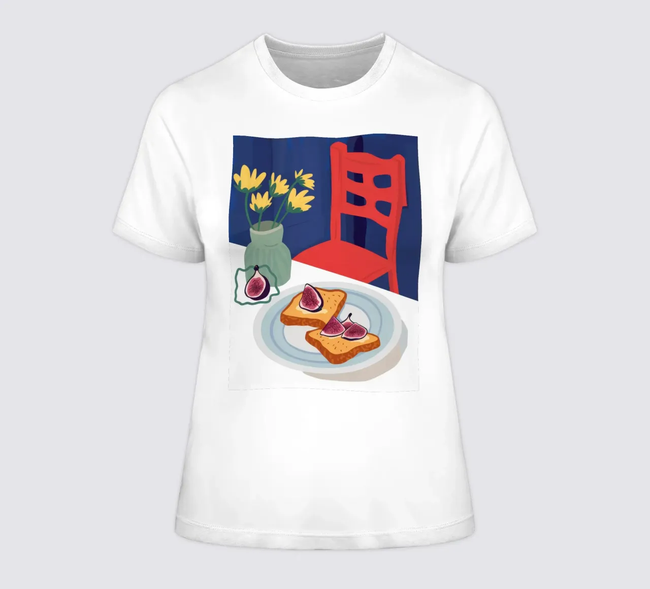 Toast rustico ai fichi t-shirt da donna da Flock Reverie