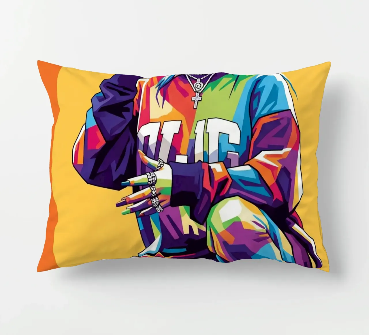 Billie Eilish WPAP art style cuscino da Hantamrata