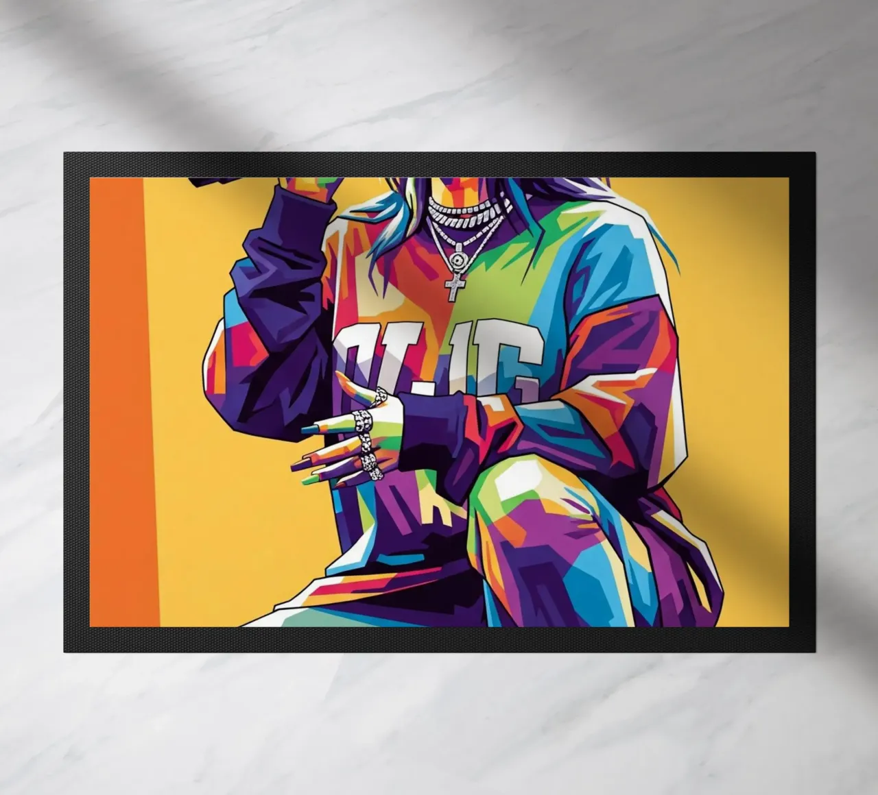 Billie Eilish WPAP art style zerbino da Hantamrata