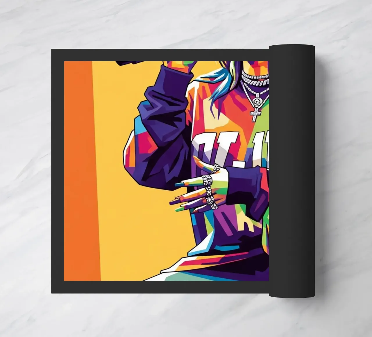 Billie Eilish WPAP art style zerbino da Hantamrata