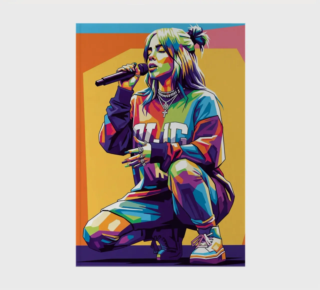 Billie Eilish WPAP art style notebook by Hantamrata