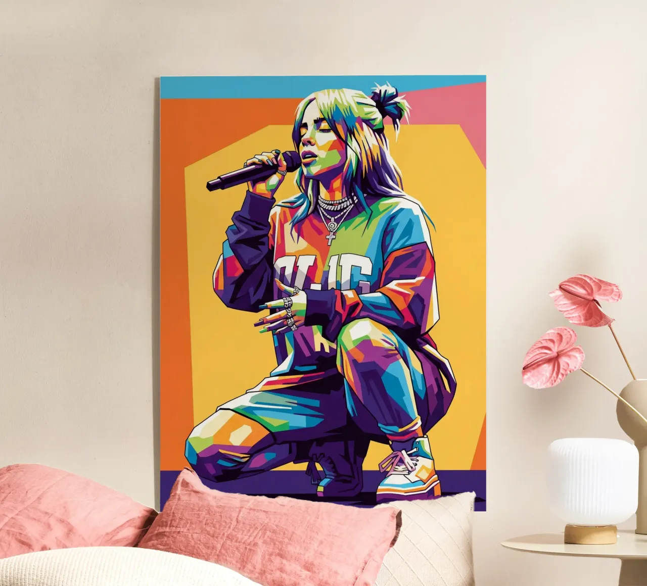 Billie Eilish WPAP art style plexiglass da Hantamrata