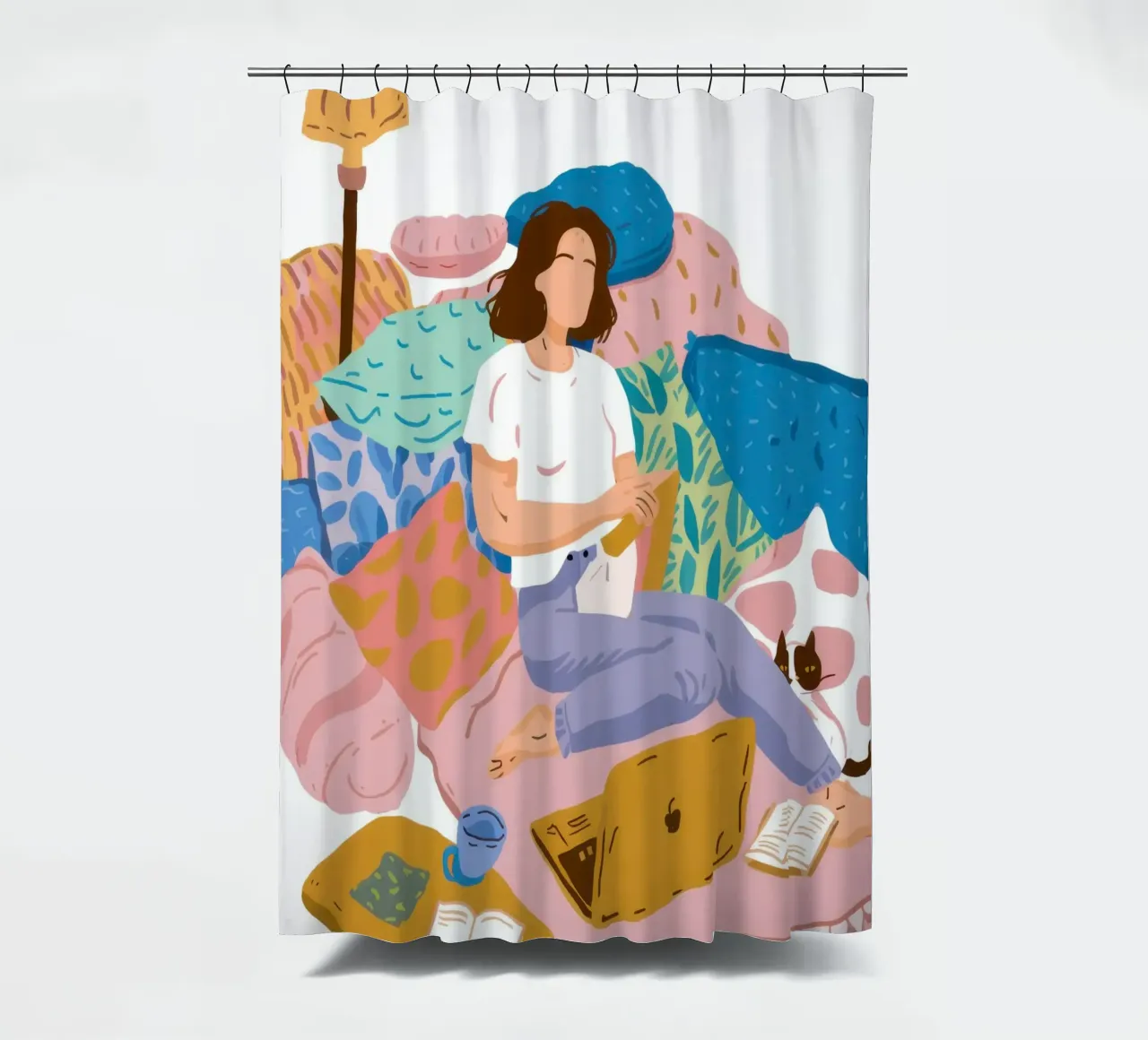 Traveller Inner Journey shower curtain by Prism Ritual
