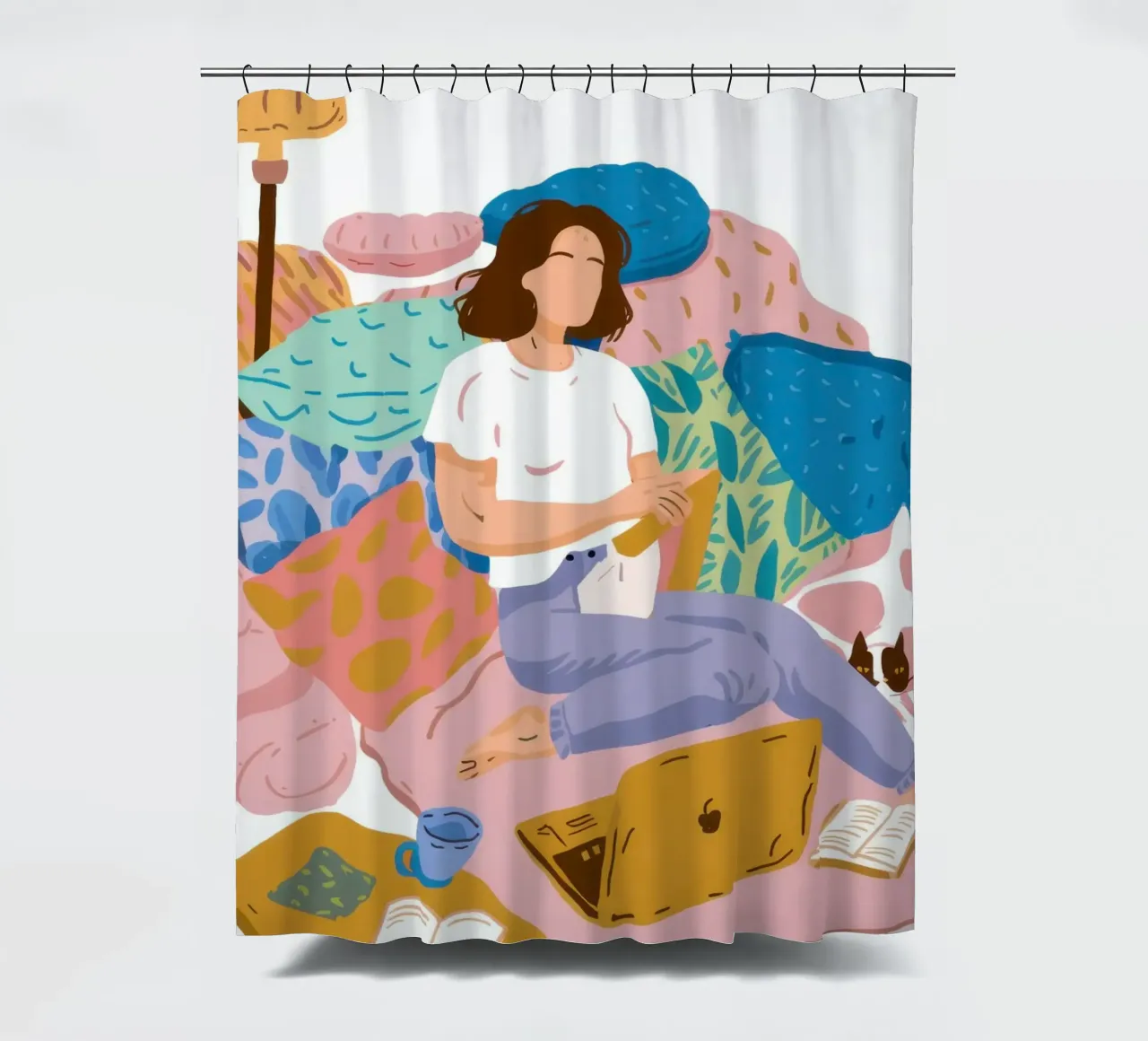 Traveller Inner Journey shower curtain by Prism Ritual