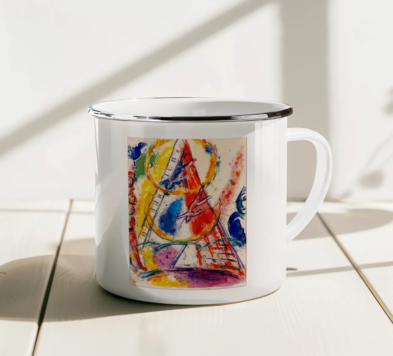 Circo di Marc Chagall 1967 tazza in smalto da Noel Franecki