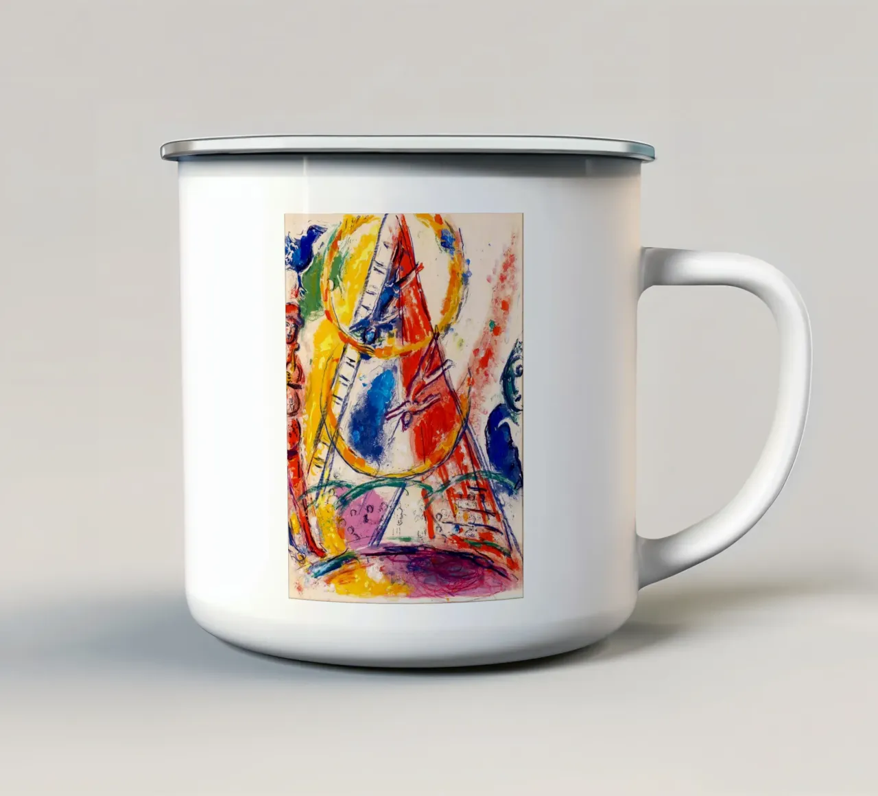 Circo di Marc Chagall 1967 tazza in smalto da Noel Franecki