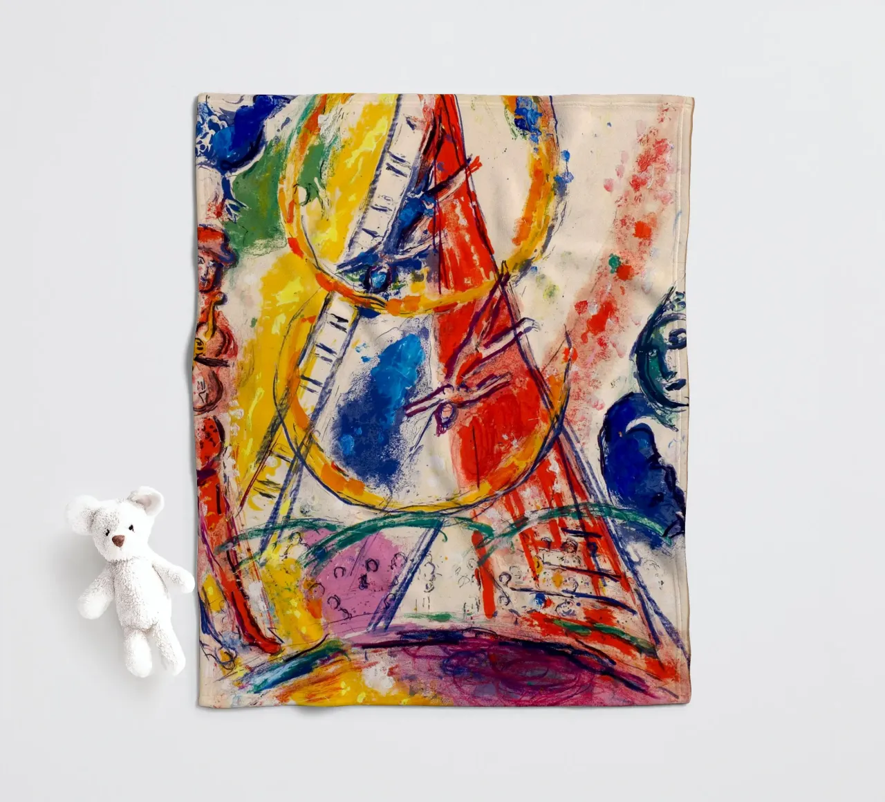 Circo di Marc Chagall 1967 coperta in pile da Noel Franecki