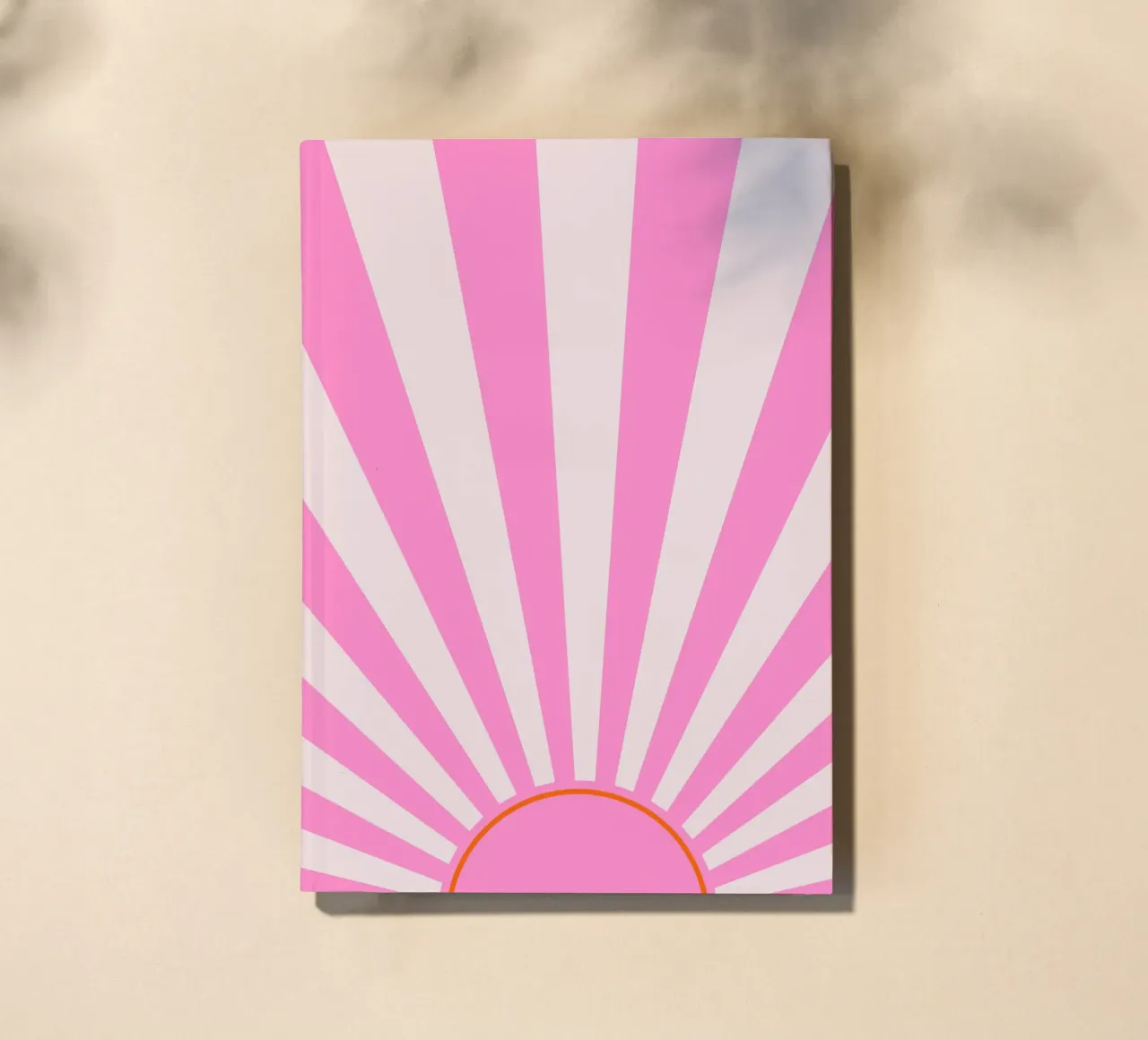 Soft Retro Sunrise Design in Pink and Cream Tones notebook by The Art Club