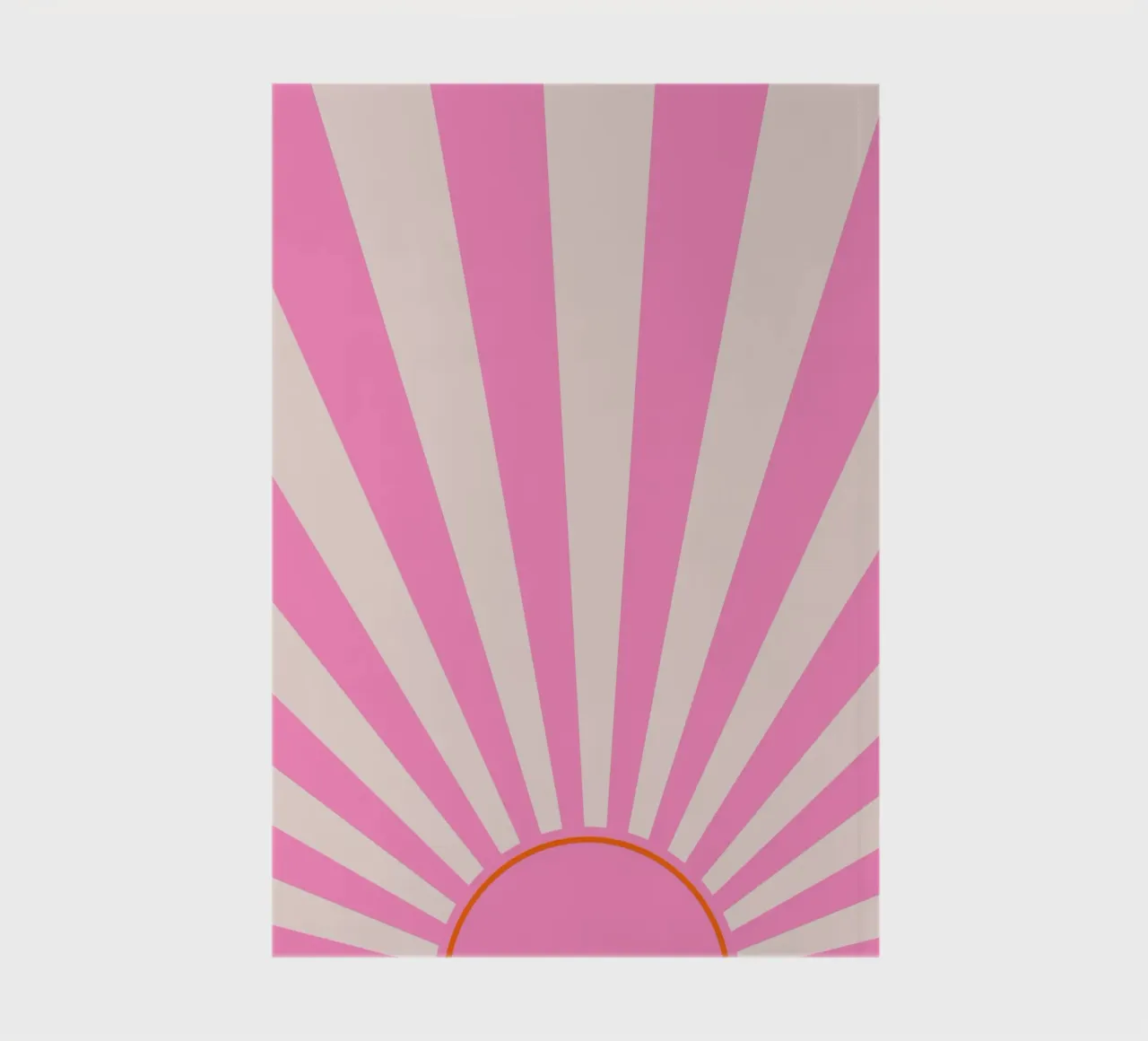 Soft Retro Sunrise Design in Pink and Cream Tones notebook by The Art Club
