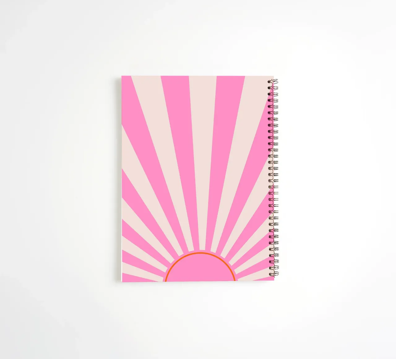 Soft Retro Sunrise Design in Pink and Cream Tones spiral notebook by The Art Club