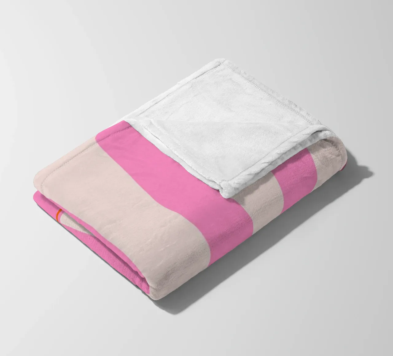 Soft Retro Sunrise Design in Pink and Cream Tones fleece blanket by The Art Club