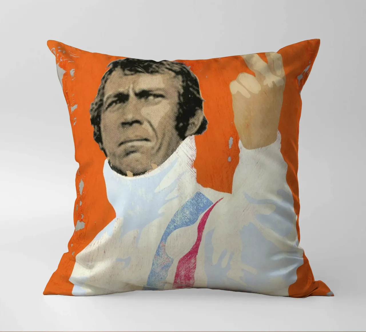 Steve McQueen cojín de Andy Bridge