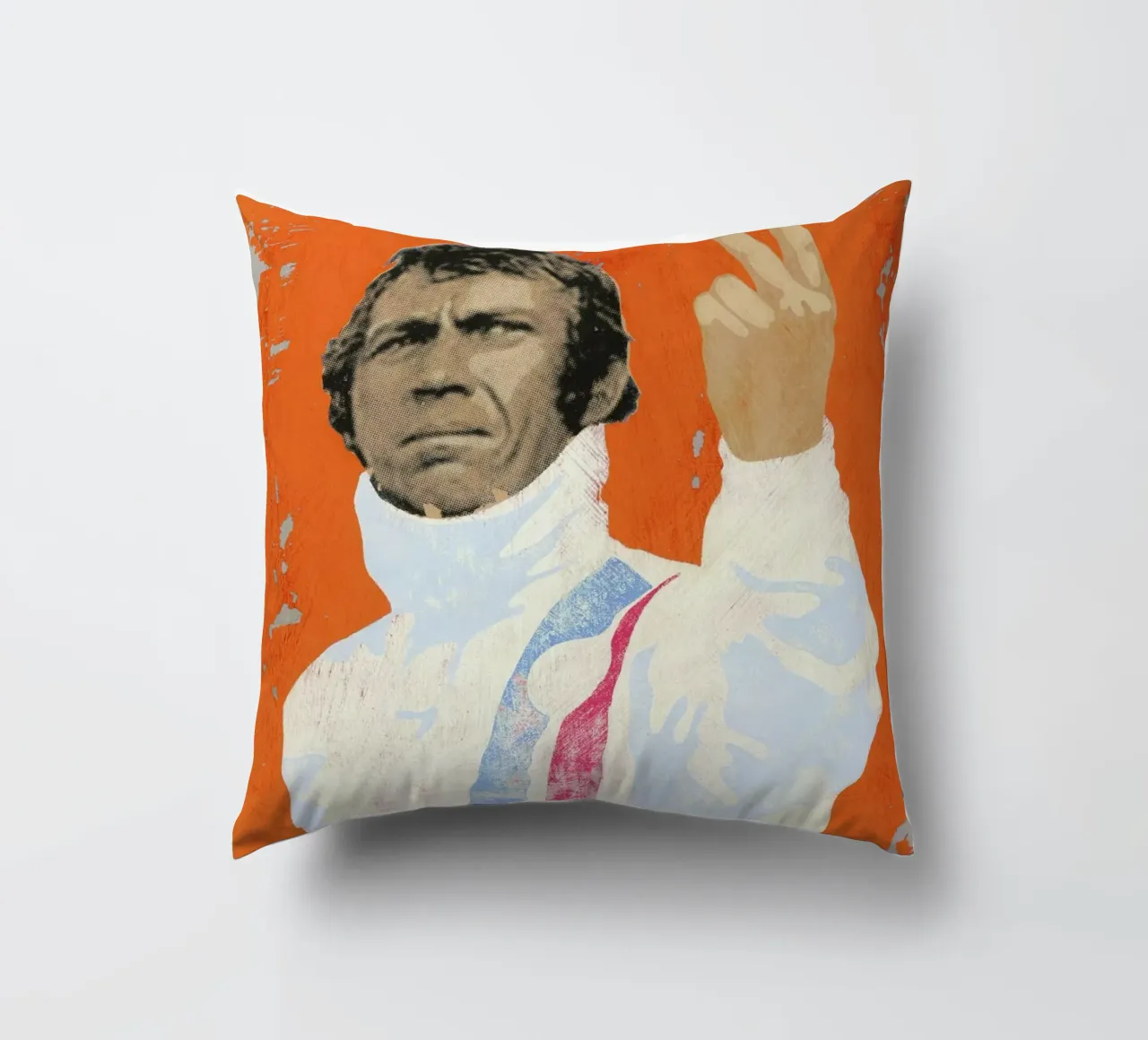 Steve McQueen cojín de Andy Bridge