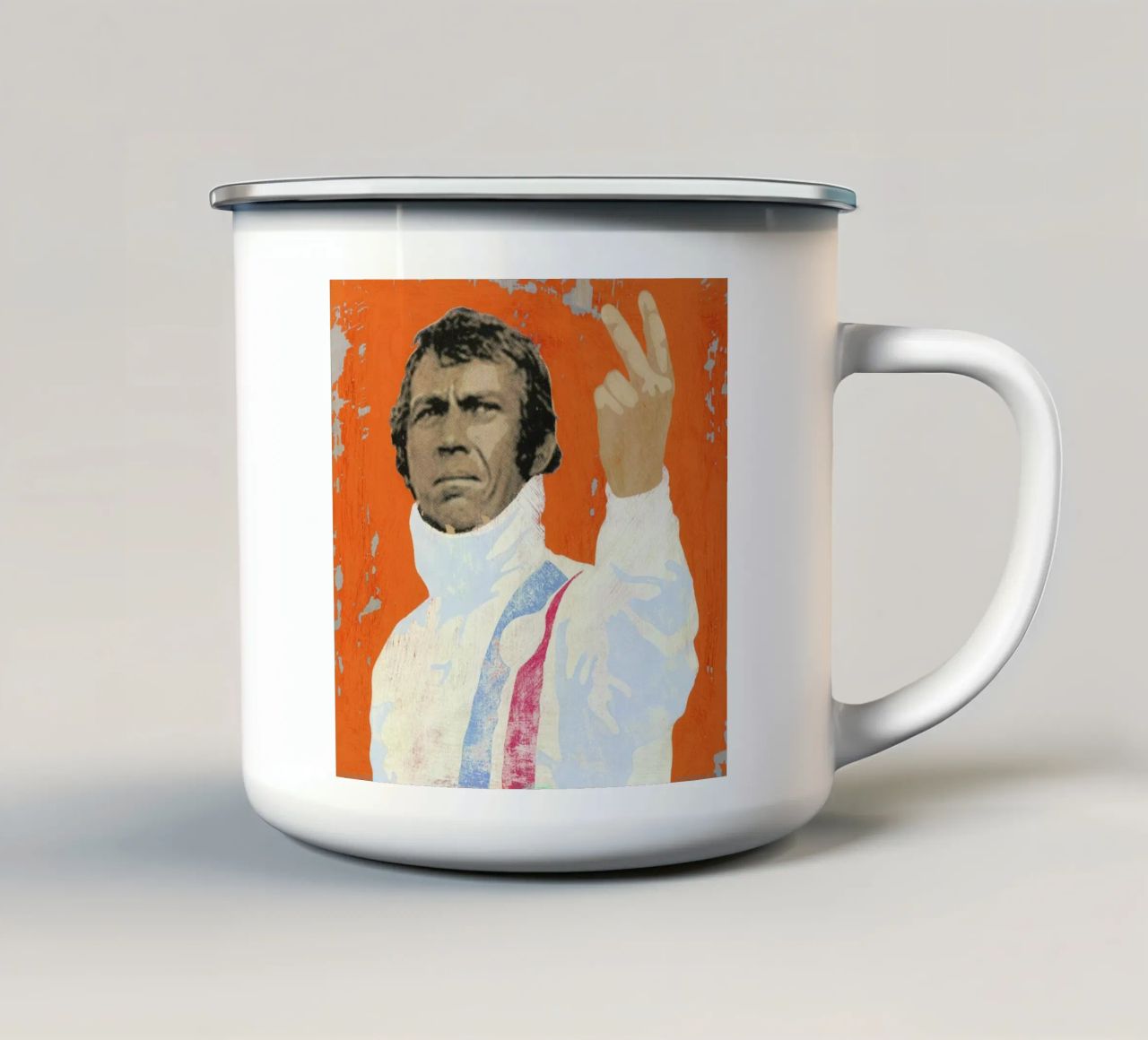 Steve McQueen tazza in smalto da Andy Bridge