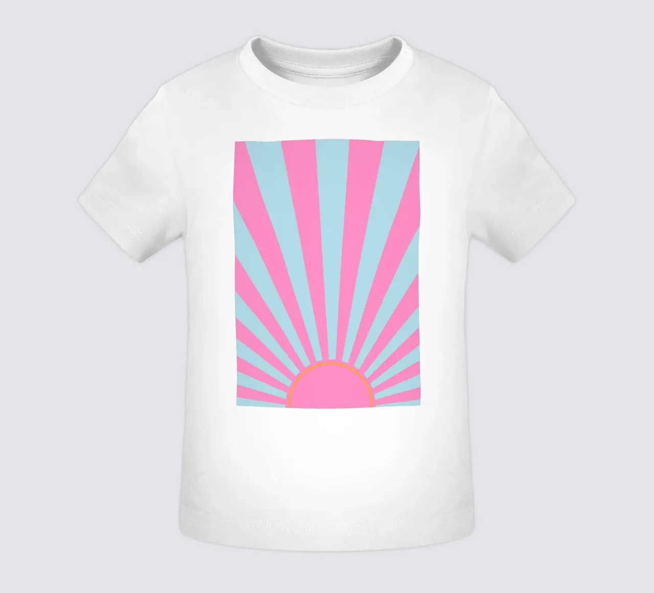 Design pastello retrò dell'alba in rosa e blu maglietta neonato da The Art Club