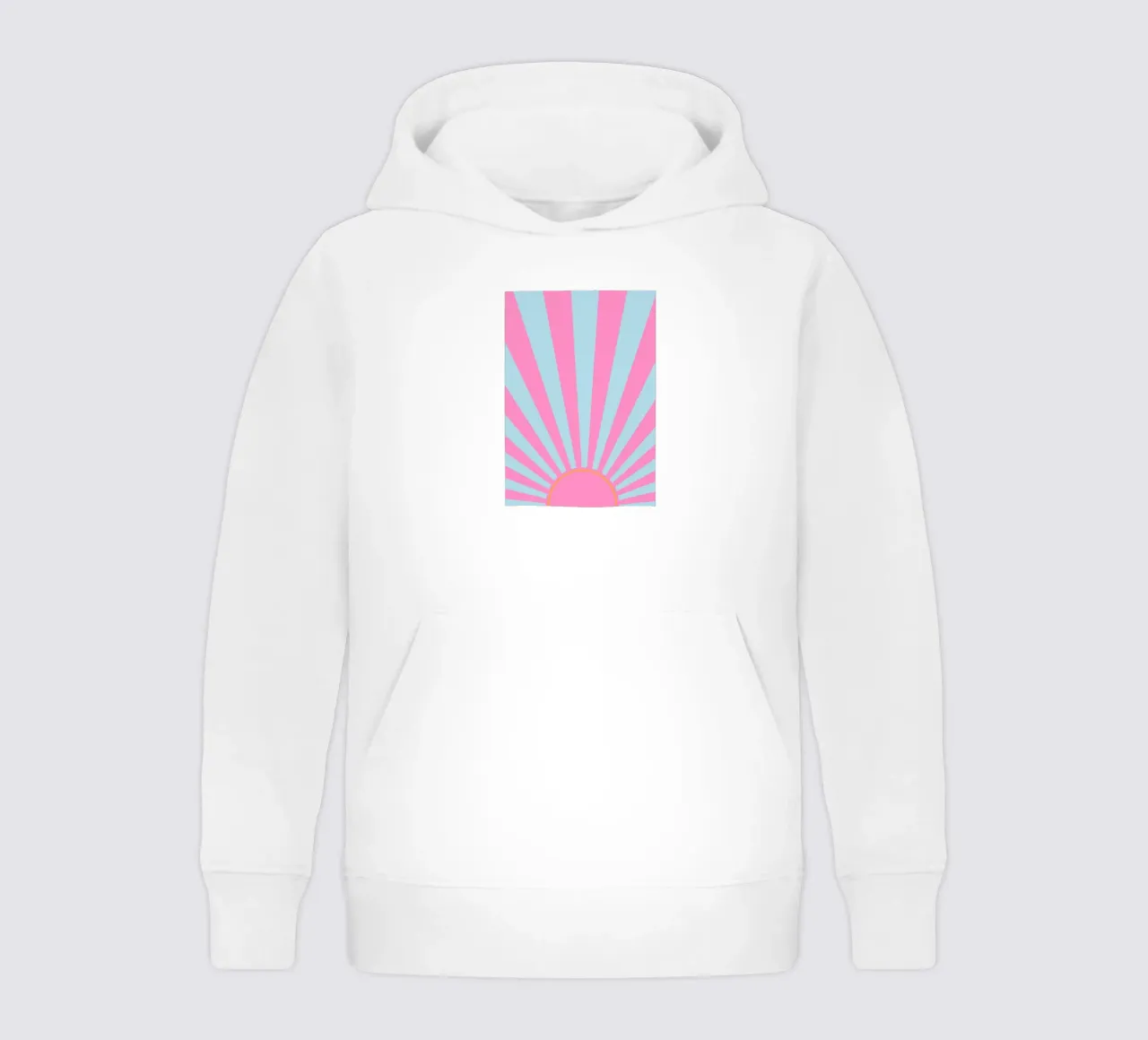 Design pastello retrò dell'alba in rosa e blu felpa bambino con cappuccio da The Art Club