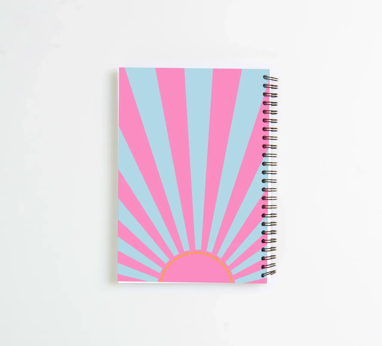 Design rétro pastel de l'aube en rose et bleu carnet à spirale de The Art Club