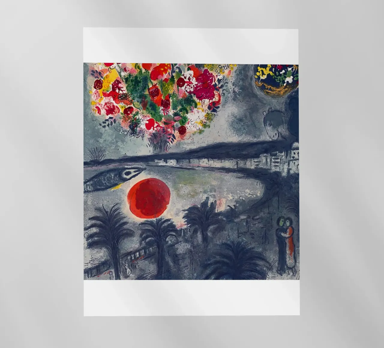 Marc Chagall Fiori astratti pellicola backlit da Noel Franecki