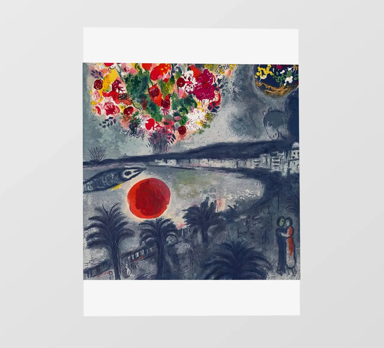 Marc Chagall Fiori astratti pellicola backlit da Noel Franecki