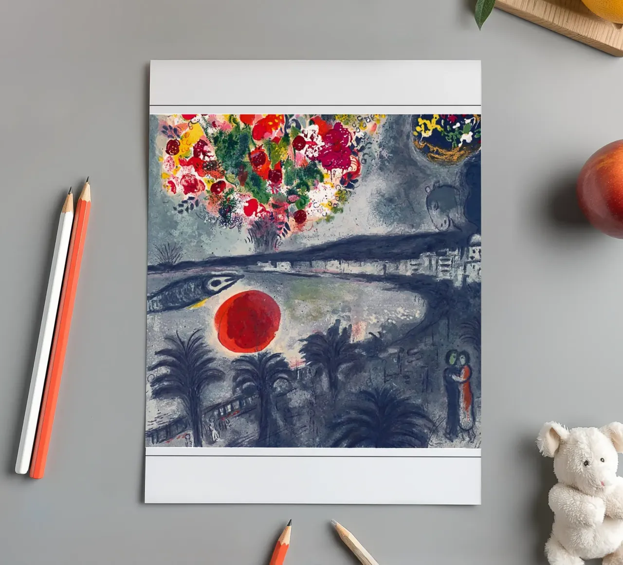 Marc Chagall Fiori astratti foglio adesivo da Noel Franecki